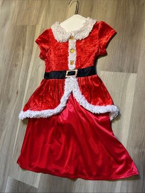 Santa Christmas Dress Costume Girls size 8